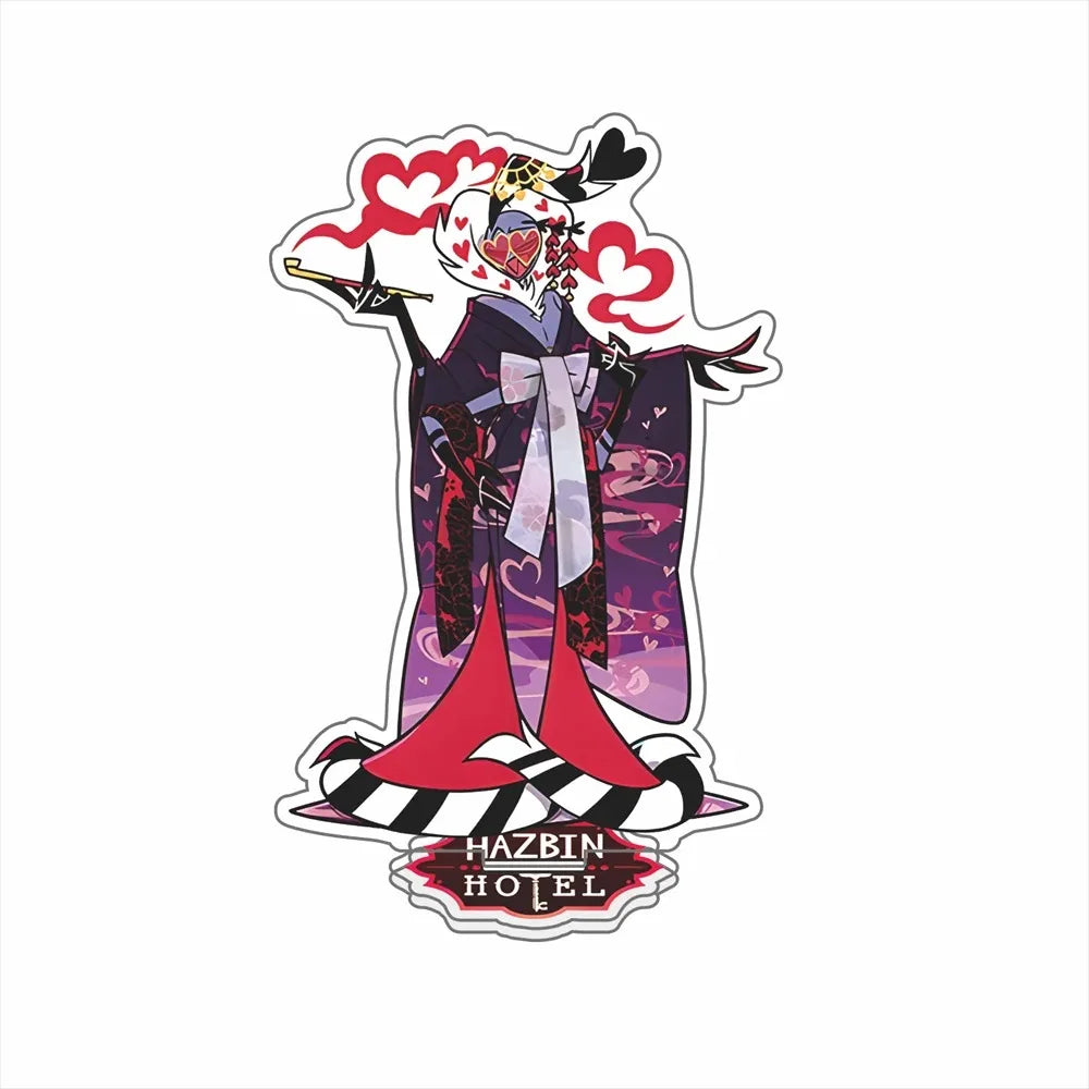 Anime Hazbin Hotel Vaggie Angel Dust Alastor Husk Charlie Morningstar Acrylic Stand Standing Plates Desktop Ornament Gift