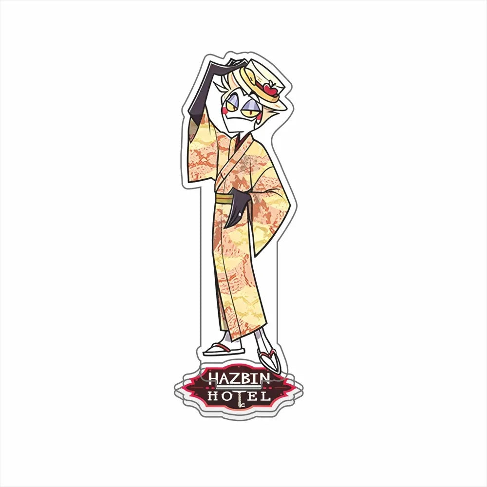 Anime Hazbin Hotel Vaggie Angel Dust Alastor Husk Charlie Morningstar Acrylic Stand Standing Plates Desktop Ornament Gift