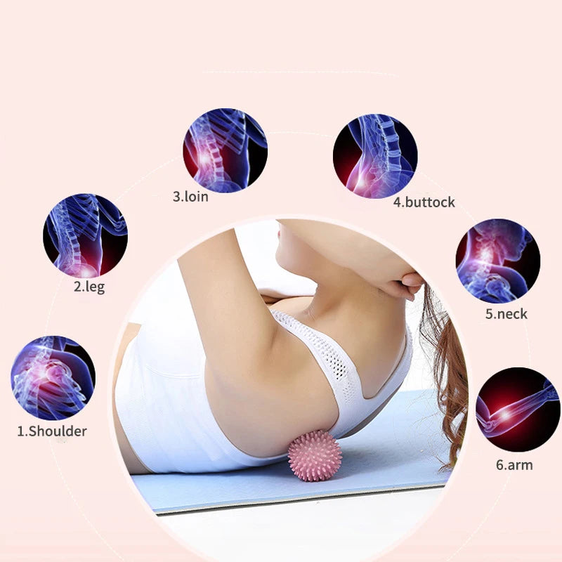 Hedgehog Massage Ball Yoga Fascia Ball Exercise Fitness Muscle Relaxation Massage Stick Shoulder Neck Leg Plantar Meridian Ball