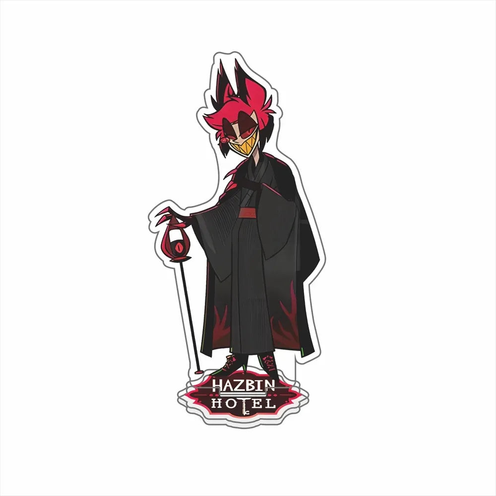 Anime Hazbin Hotel Vaggie Angel Dust Alastor Husk Charlie Morningstar Acrylic Stand Standing Plates Desktop Ornament Gift