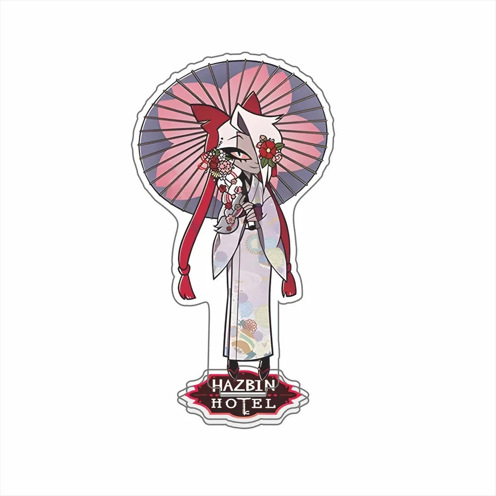 Anime Hazbin Hotel Vaggie Angel Dust Alastor Husk Charlie Morningstar Acrylic Stand Standing Plates Desktop Ornament Gift