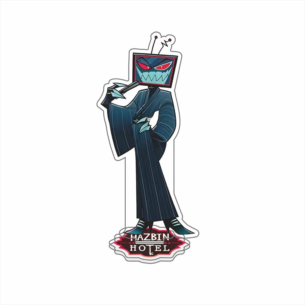 Anime Hazbin Hotel Vaggie Angel Dust Alastor Husk Charlie Morningstar Acrylic Stand Standing Plates Desktop Ornament Gift